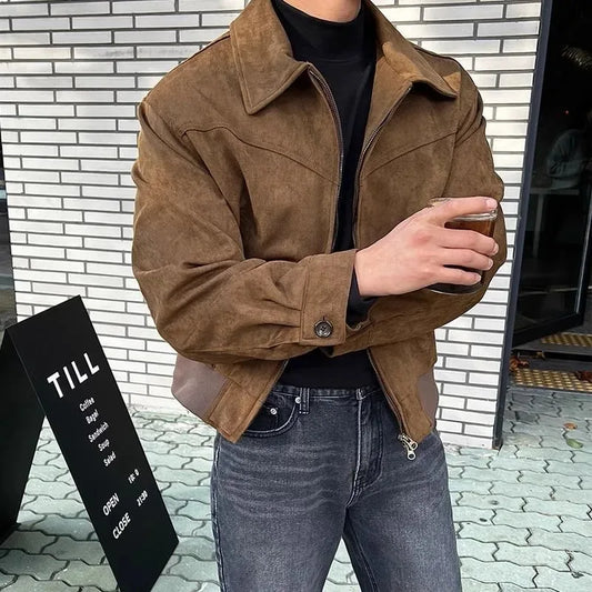 Vintage Jacket Man Casual High Quality