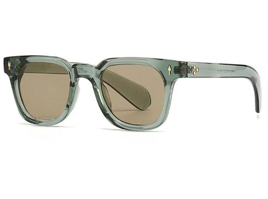 Retro Square Men Rivets Sunglasses